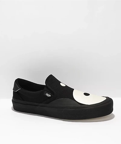 Straye Ventura X-Ray One Love Black & White Slip-On Skate Shoes