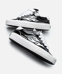 Straye x Blackdope Logan Puff Black Patent Leather Skate Shoes
