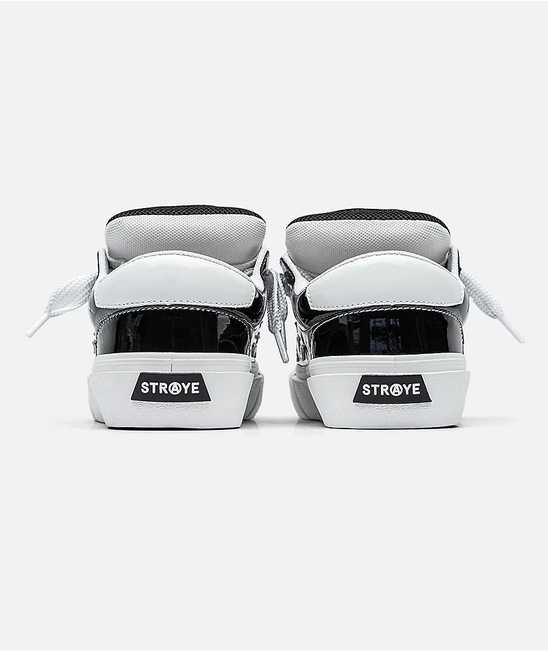 Straye x Blackdope Logan Puff Black Patent Leather Skate Shoes