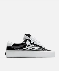 Straye x Blackdope Logan Puff Black Patent Leather Skate Shoes