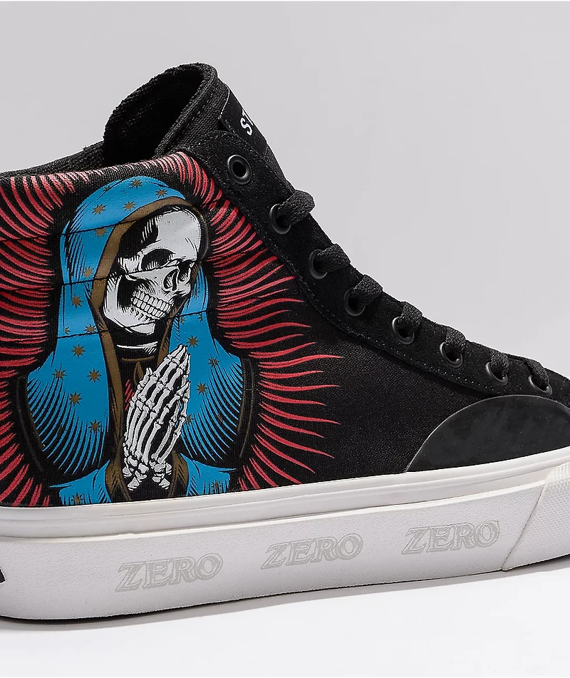 Straye x Zero Venice Our Lady Black High-Top Skate Shoes