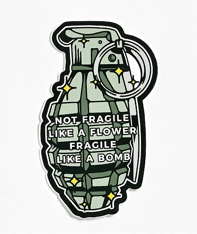 Strike Gently Bomb Sticker