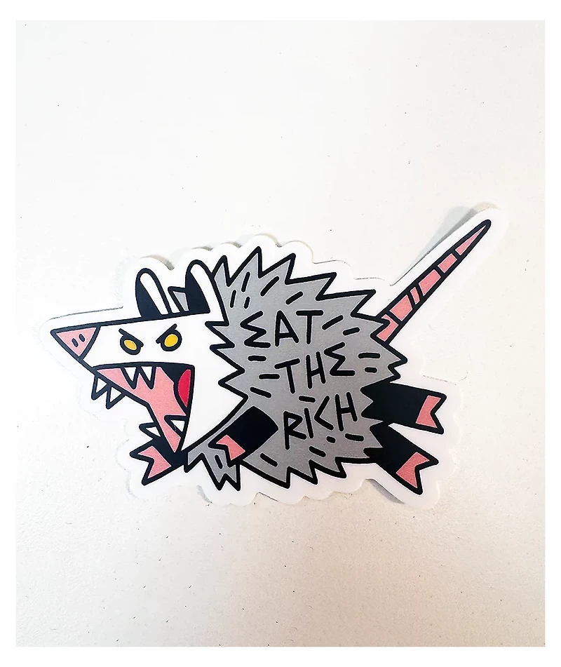 Strike Gently Eat The Rich Sticker