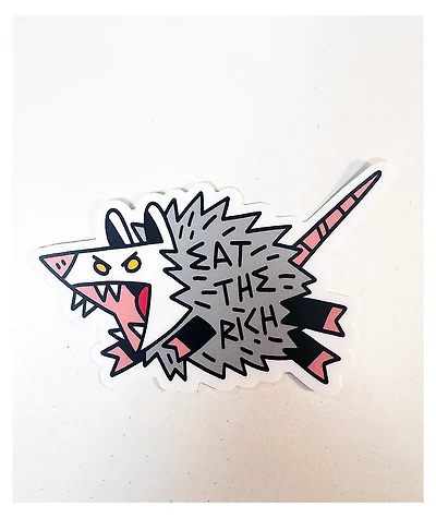 Strike Gently Eat The Rich Sticker
