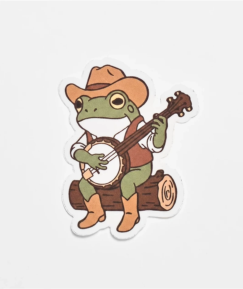 Strike Gently Howdy Banjo Frog Sticker