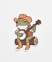 Strike Gently Howdy Banjo Frog Sticker
