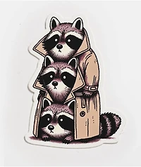 Strike Gently Racoon Trench Sticker