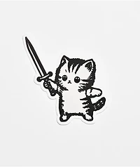 Strike Gently Sword Kitten Sticker