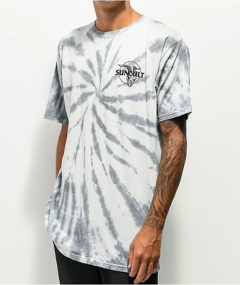 SunCult Finders Keepers Grey Tie Dye T-Shirt