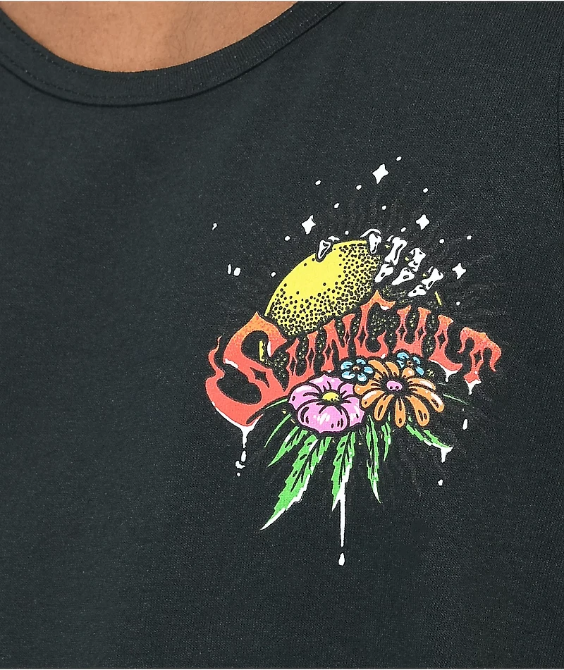 Suncult Reach For It Black Tank Top