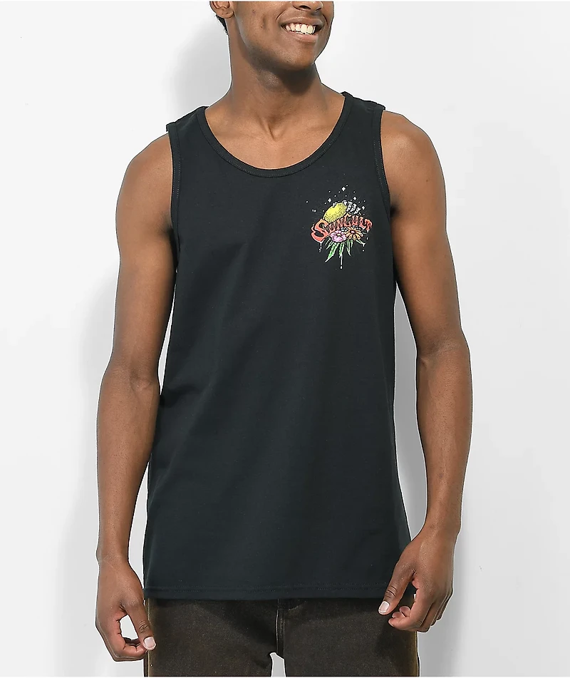 Suncult Reach For It Black Tank Top