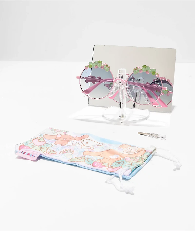 Sunscape x Sanrio Cinnamon Roll Pink Round Sunglasses