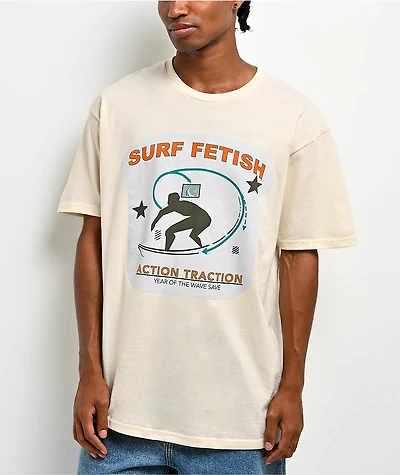 Surf Fetish Action Traction Off White T-Shirt