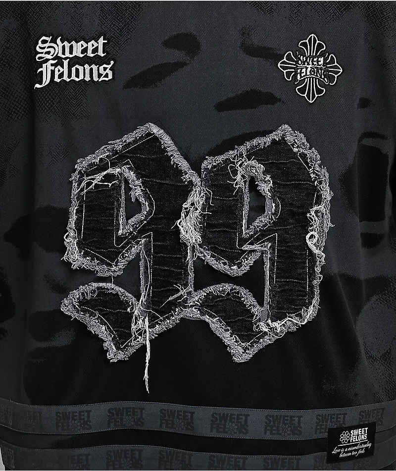 Sweet Felons Black Football Jersey