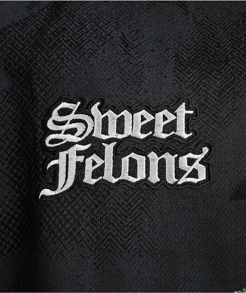 Sweet Felons Black Football Jersey