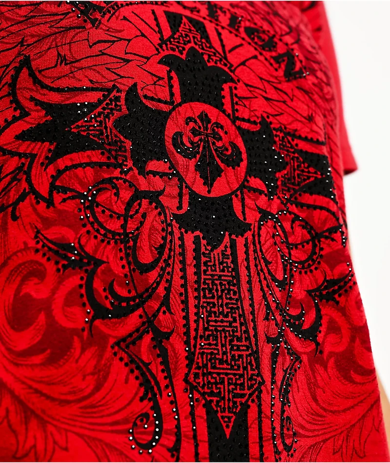 Syndic Rhinestone Red T-Shirt