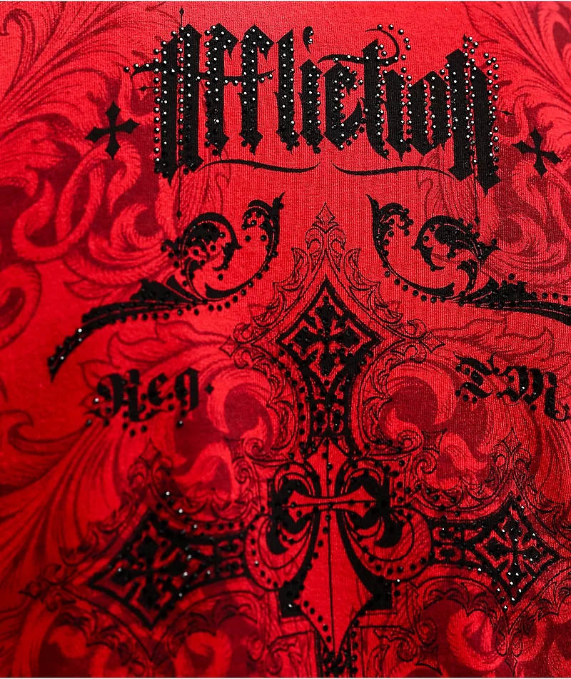 Syndic Rhinestone Red T-Shirt