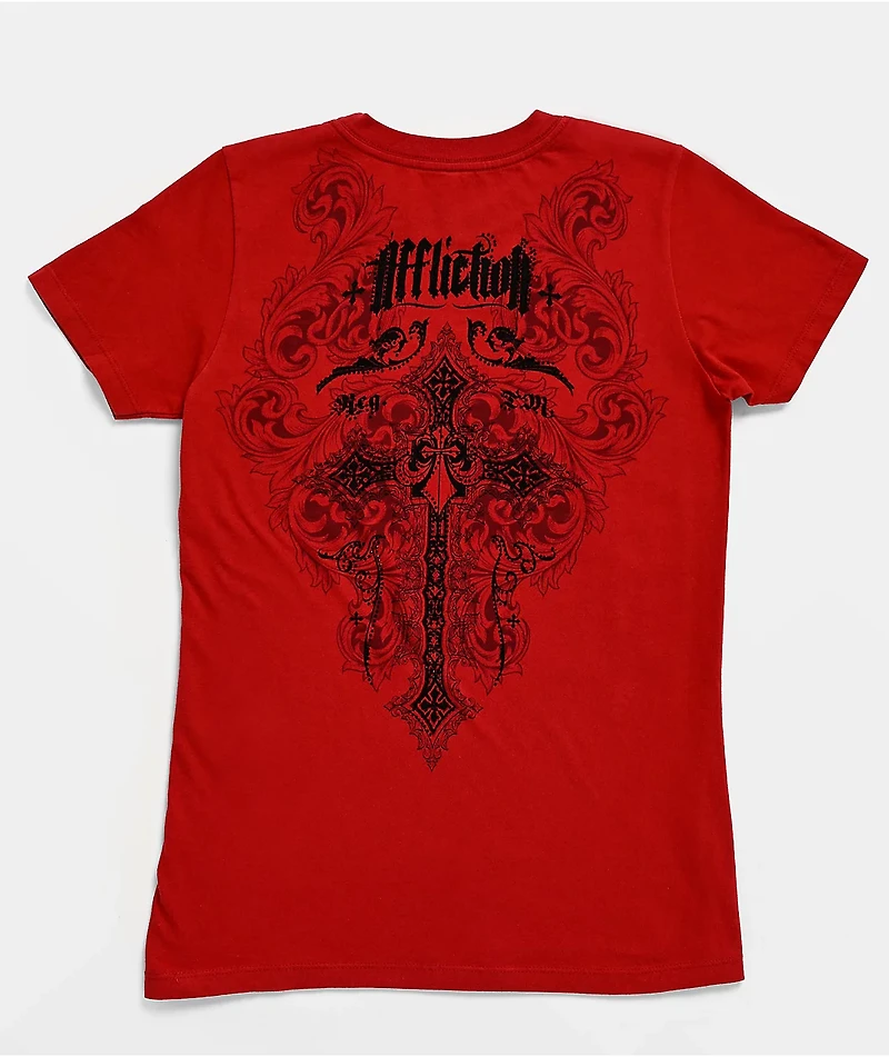 Syndic Rhinestone Red T-Shirt