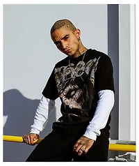 TH3M Forgive Black & White 2fer Long Sleeve T-Shirt