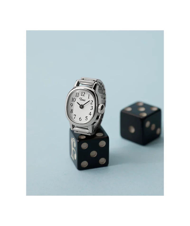 TIMEX Cavatina Silver Mini Analog Ring Watch