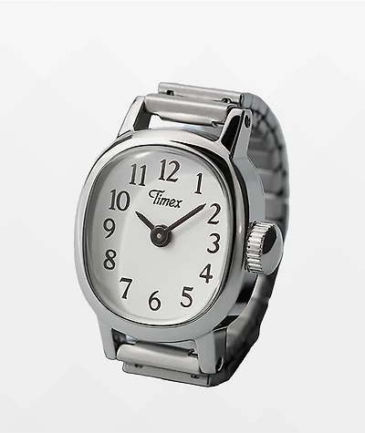 TIMEX Cavatina Silver Mini Analog Ring Watch