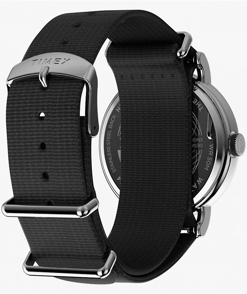 TIMEX Weekender Black & Silver Analog Watch