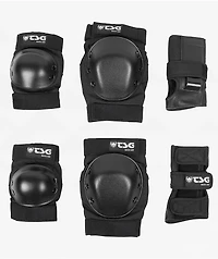 TSG Basic-Set 3 Pack Black Skate Pads