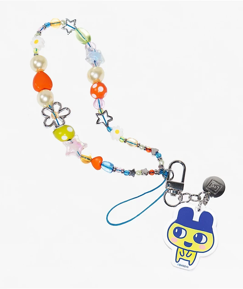 Tamagotchi Mametchi Beaded Wrist Strap Phone Charm