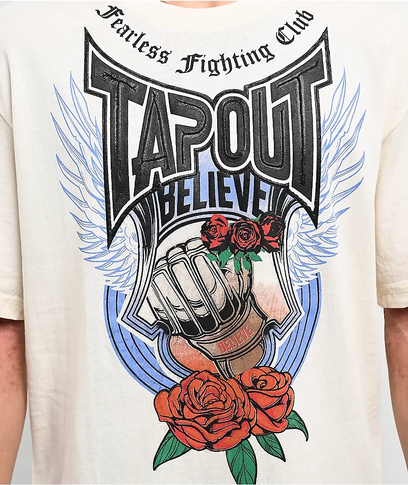 Tapout Fist To Believe Cream T-Shirt