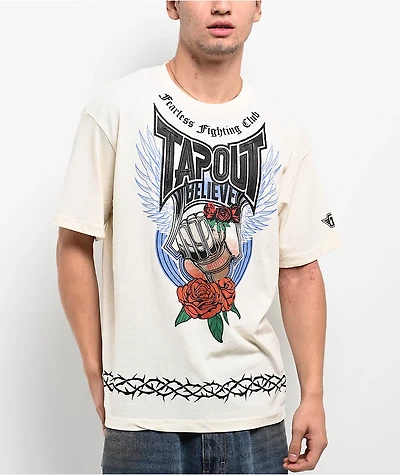 Tapout Fist To Believe Cream T-Shirt
