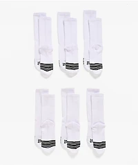 Tapout Flex Comfort 6 Pack White Crew Socks