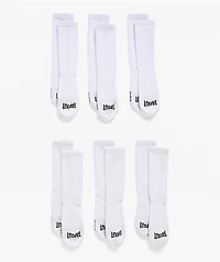 Tapout Flex Comfort 6 Pack White Crew Socks