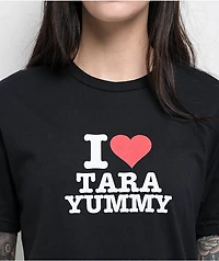 Tara Yummy I Love Tara Yummy Black T-Shirt