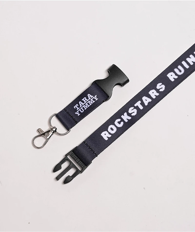 Tara Yummy Rockstars Ruined My Life Black Lanyard