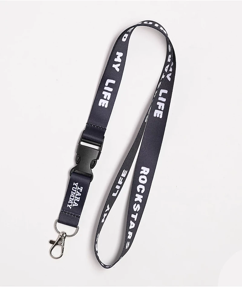 Tara Yummy Rockstars Ruined My Life Black Lanyard