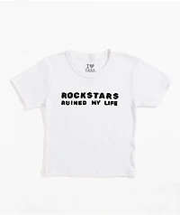 Tara Yummy Rockstars White Crop T-Shirt