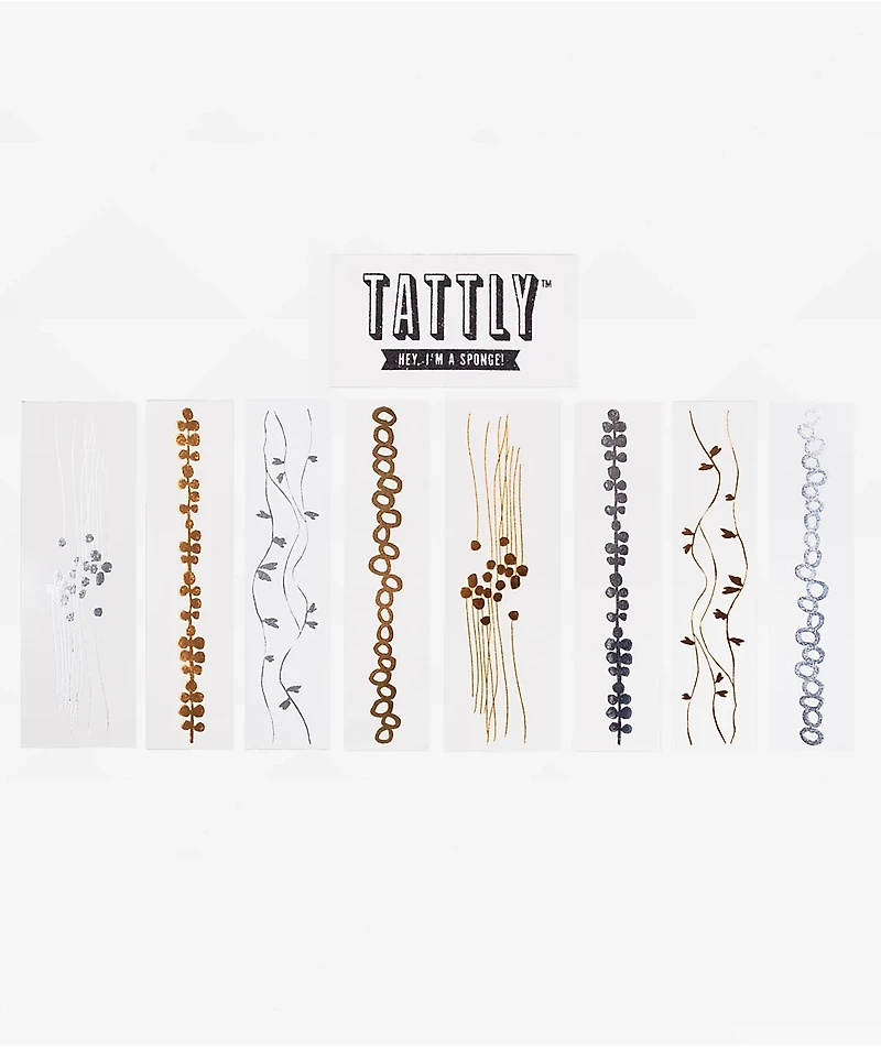 Tattly Brilliant Bracelet Metallic Temporary Tattoo Sheets