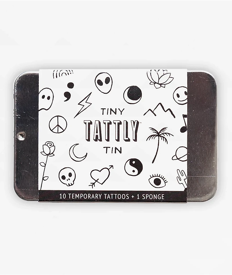 Tattly Tiny Flash Art Temporary Tattoo Tin