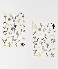 Tattly Wild West Metallic Temporary Tattoo Sheet