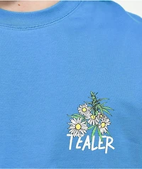 Tealer Buds 'N' Flowers Blue T-Shirt