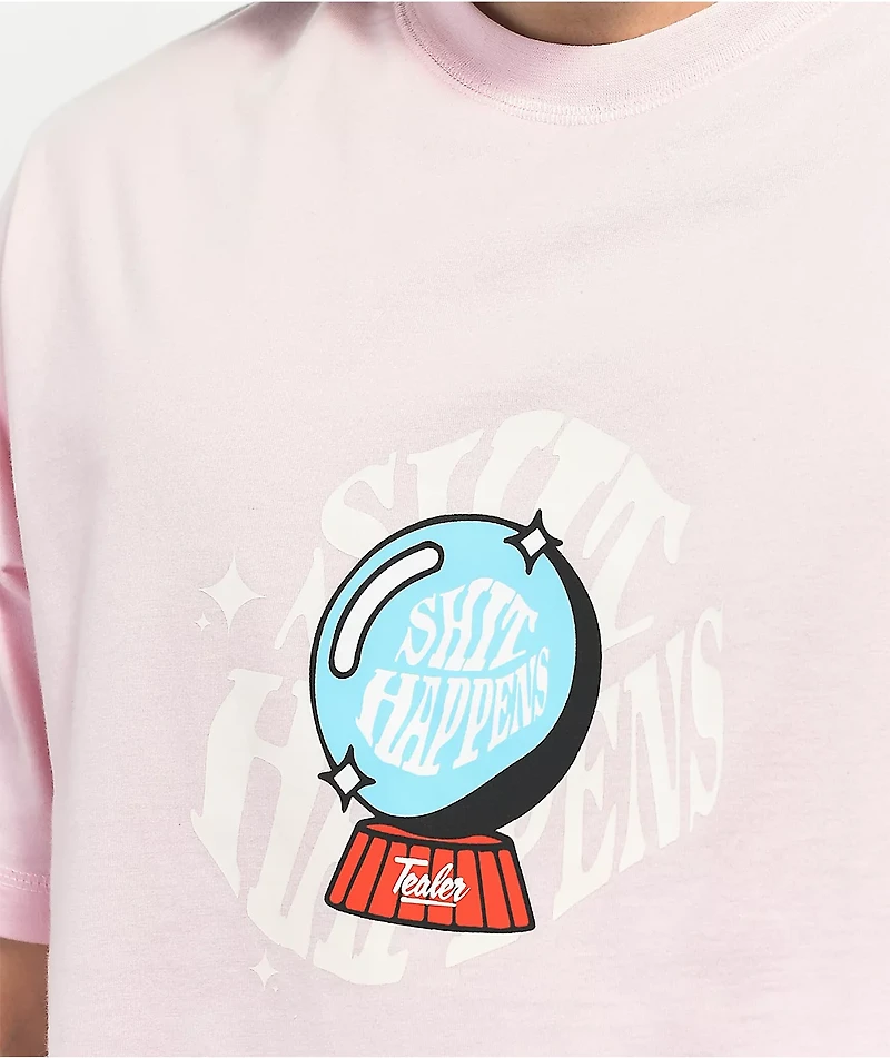 Tealer Shit Happens Pink T-Shirt
