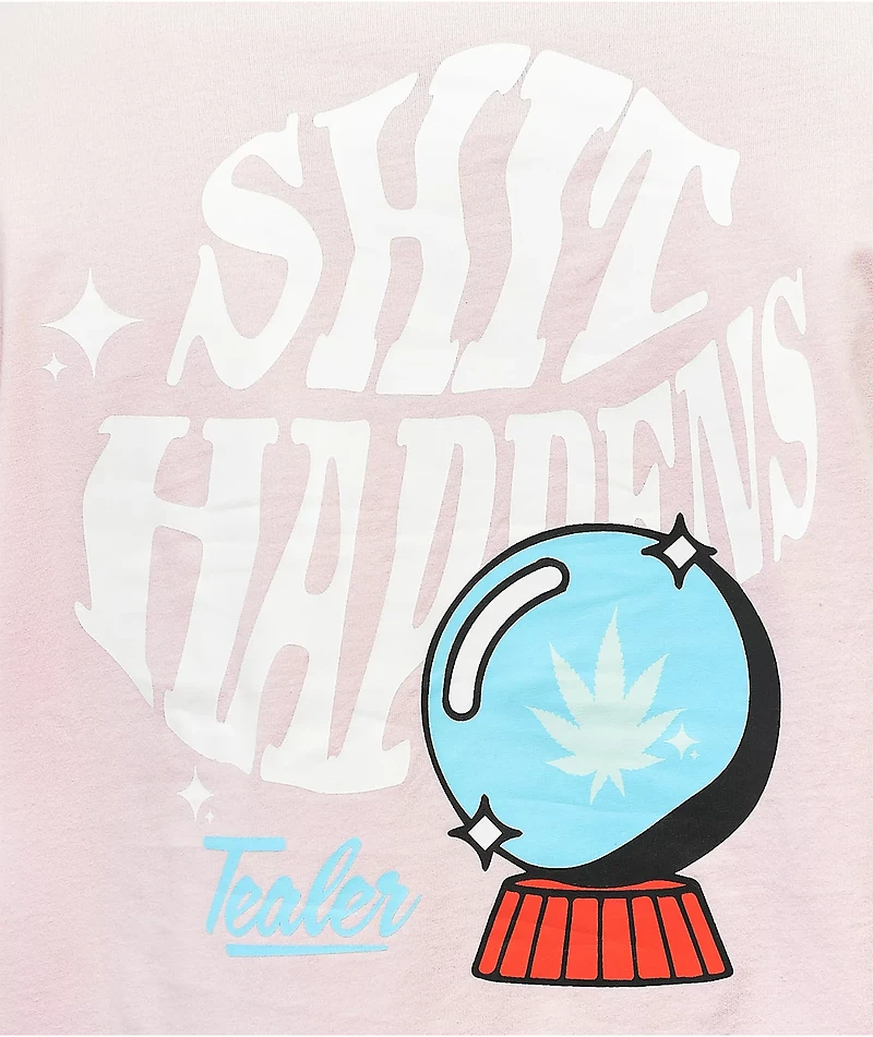 Tealer Shit Happens Pink T-Shirt