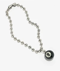 Teen Hearts 8-Ball 7" Silver Beaded Necklace