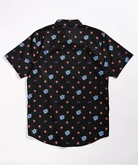 Teenage Positive Energy Black Short Sleeve Button Up Shirt