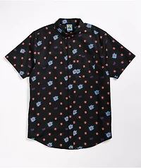 Teenage Positive Energy Black Short Sleeve Button Up Shirt