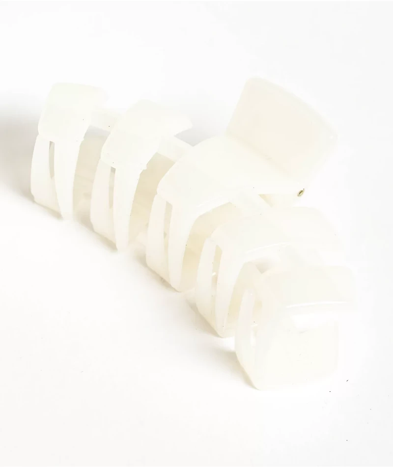 Teleties Classic White Medium Hair Clip