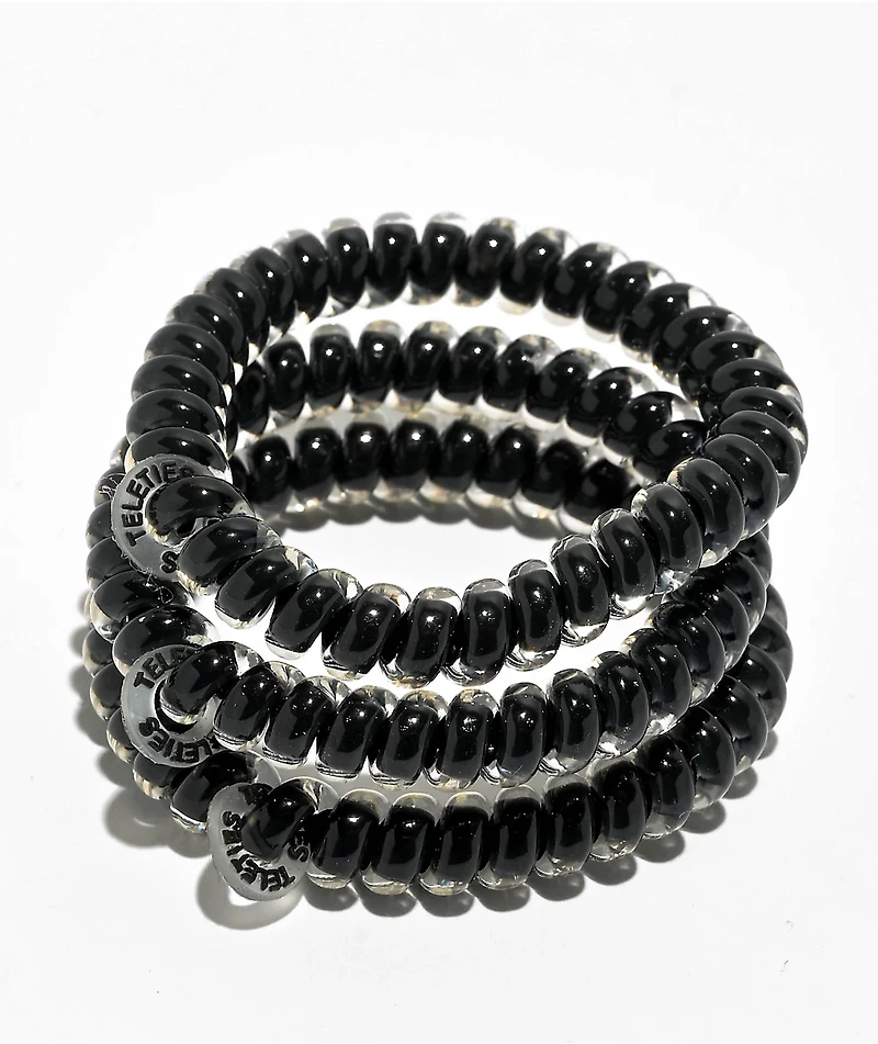 Teleties Jet Black Small Hair Ties