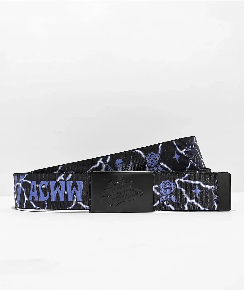 The Artist Collective 90's Grunge Purple Reversible Web Belt