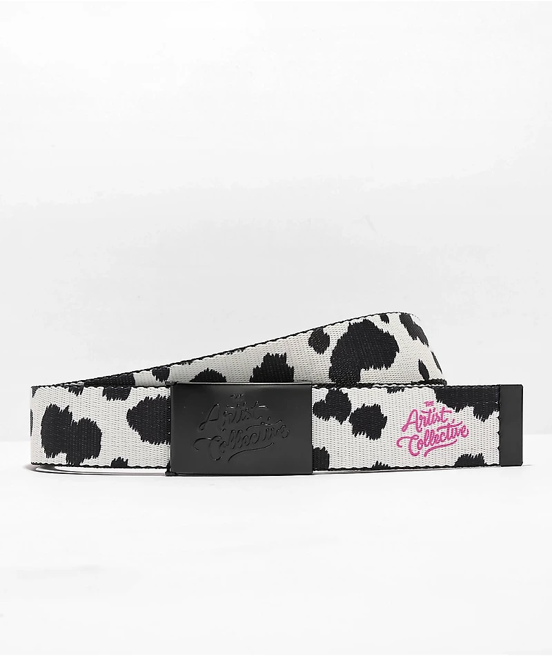 The Artist Collective Dalmatians Black & White Reversible Web Belt