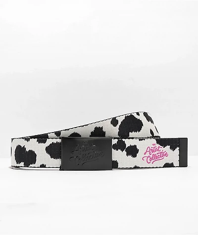 The Artist Collective Dalmatians Black & White Reversible Web Belt